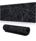 Tappetino Mouse XXL – Design Topografico Nero